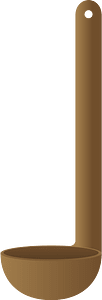 Wood ladle