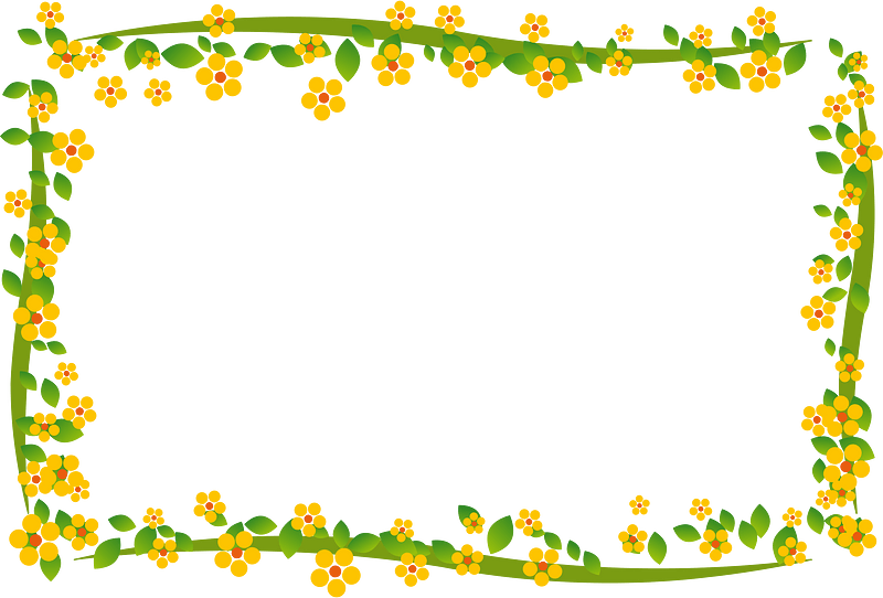 Yellow flowers frame