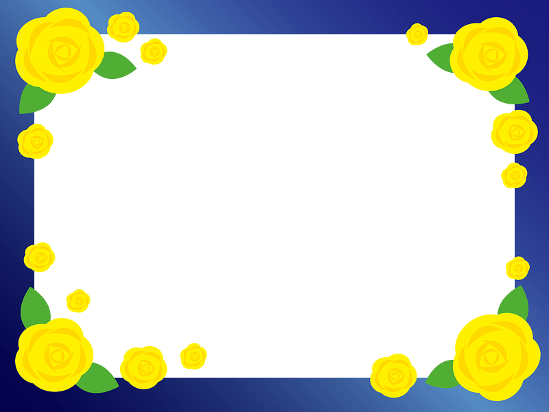 Yellow roses frame