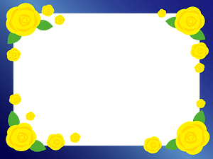 Yellow roses frame