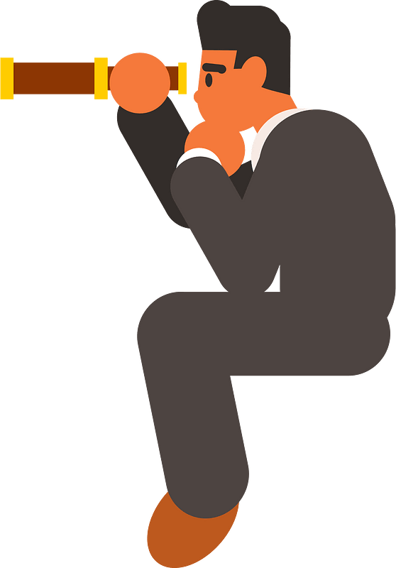 Binocular businessman