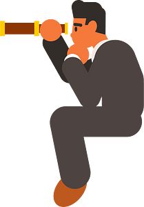 Binocular businessman