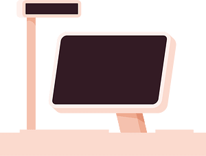Cash desk computer