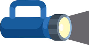 Holding flashlight