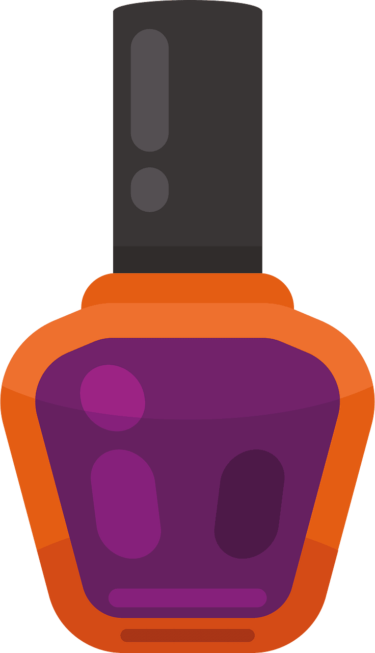 Nail polish color violet