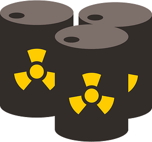 Radioactive waste barrels