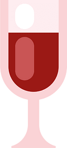 Red wine glasse