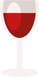 Red wine glasse