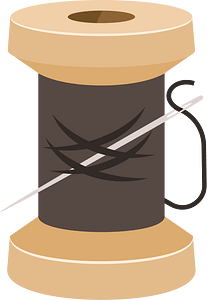 Reel black threads