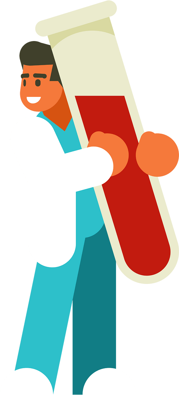Scientist working with test tube