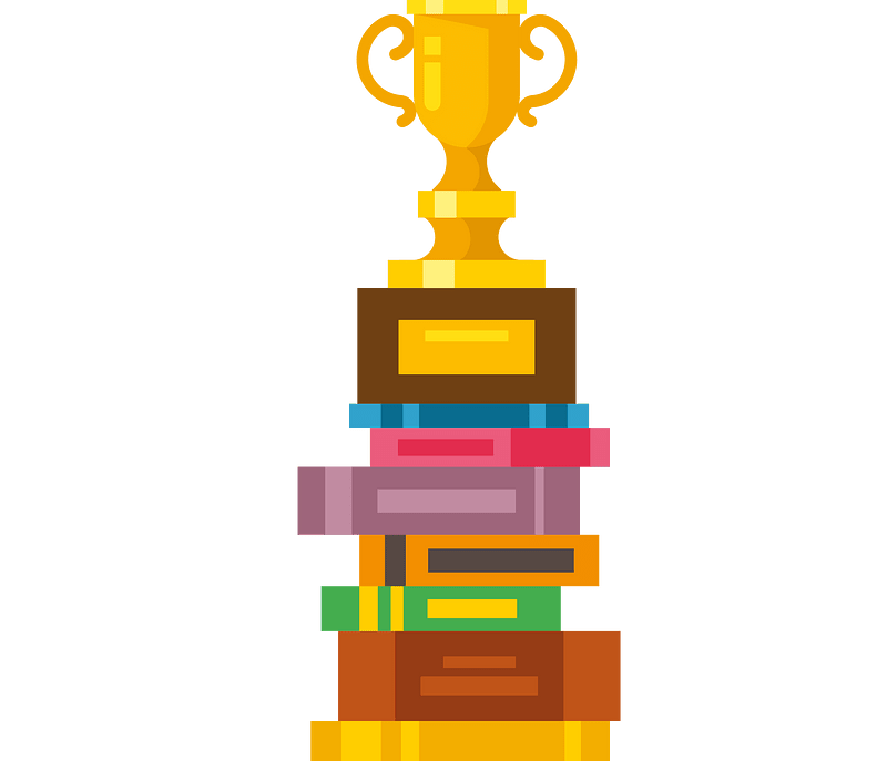 Trophy book gold