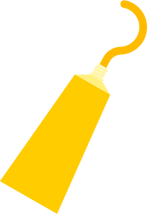 Tube of paint yellow