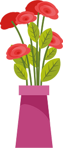 Vase mit Blumen