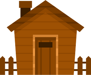 Wooden hut