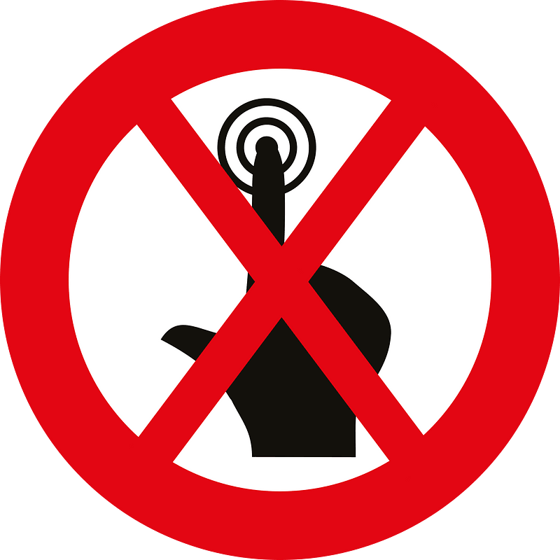 Do not touch screen