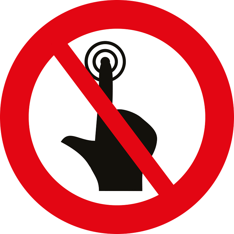 Do not touch screen