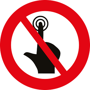 Do not touch screen