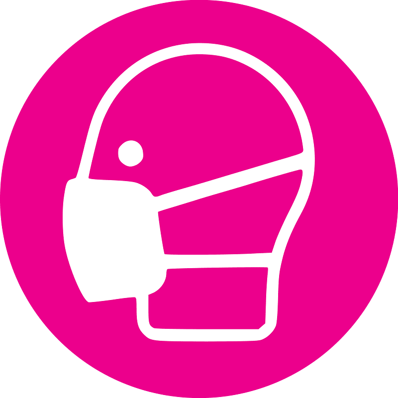 Face mask signs color