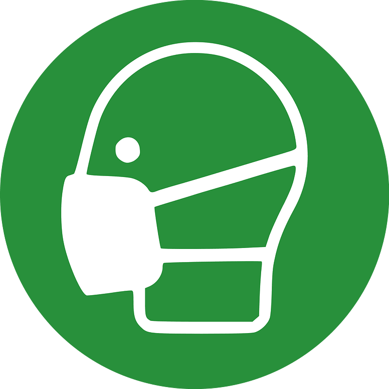 Face mask signs color