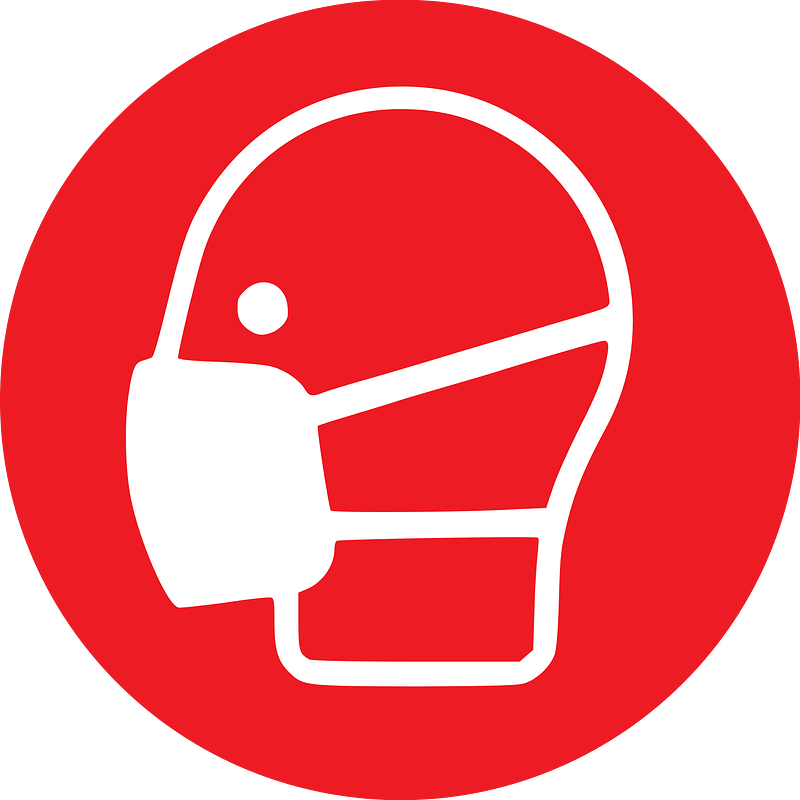 Face mask signs color
