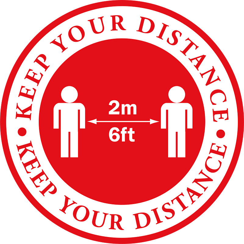 Keep your distance stickers