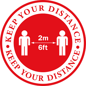 Keep your distance stickers