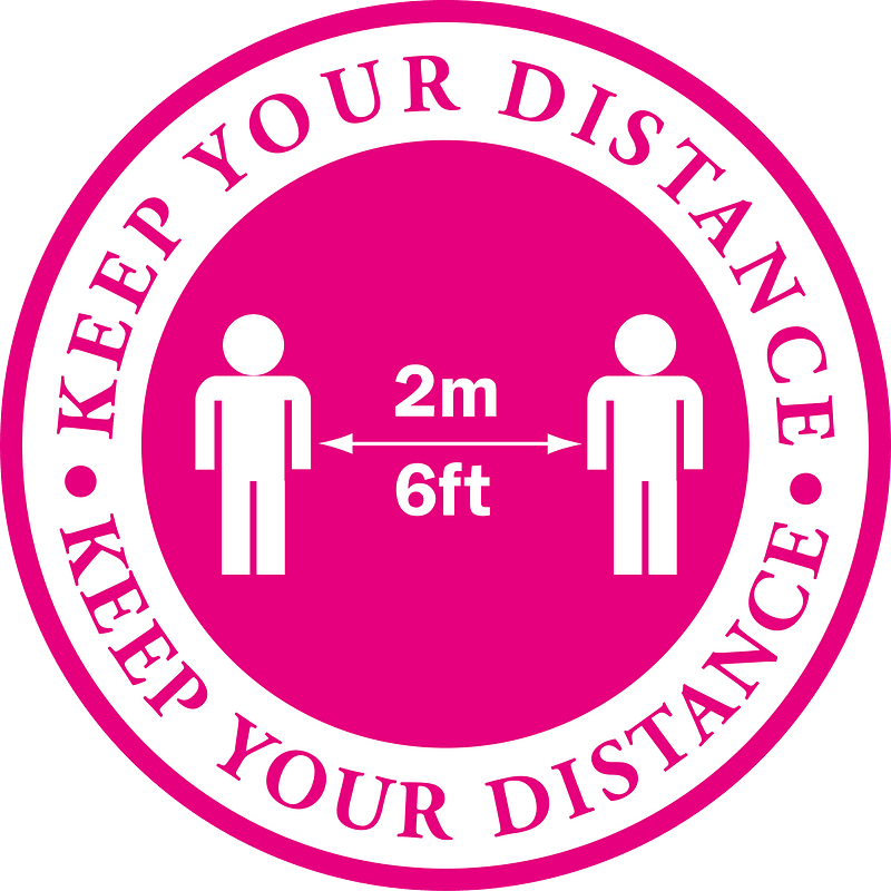 Keep your distance stickers