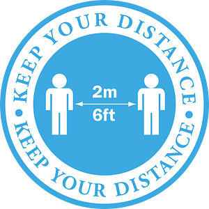 Keep your distance stickers