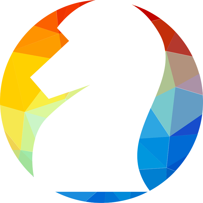 Logo silhouette knight chess