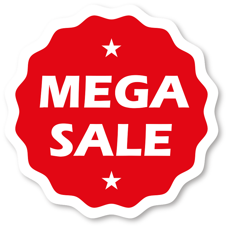 Mega sale stickers