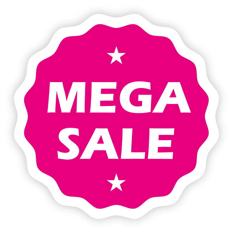 Mega sale stickers