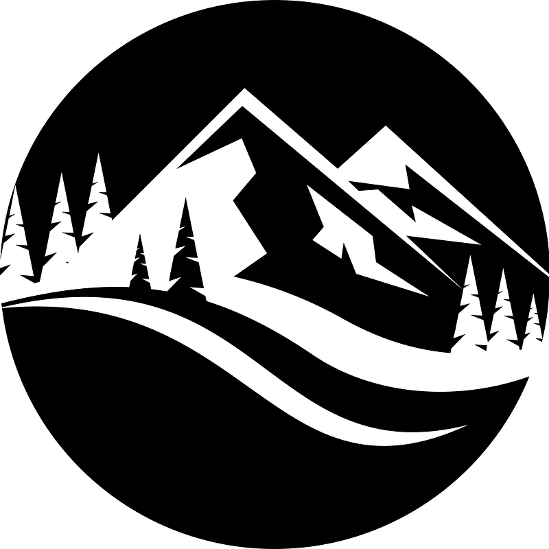 Mountain ski resort logo