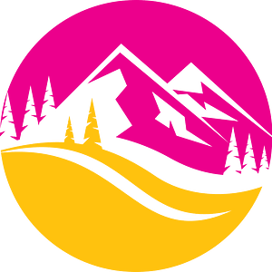 Mountain ski resort logo