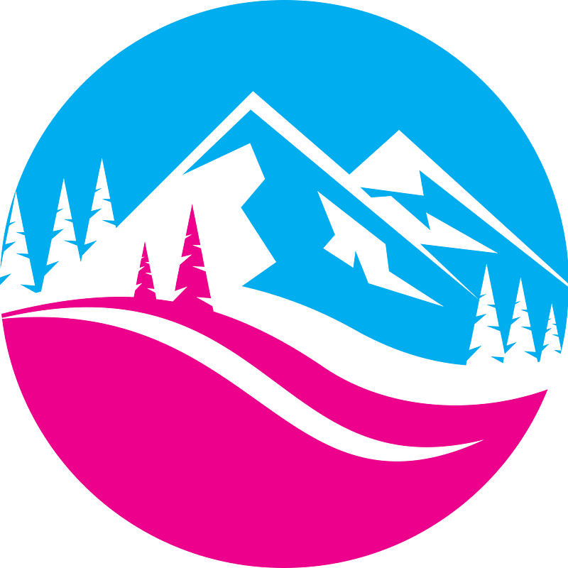 Mountain ski resort logo