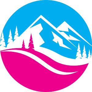 Mountain ski resort logo