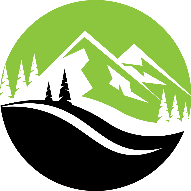 Mountain ski resort logo