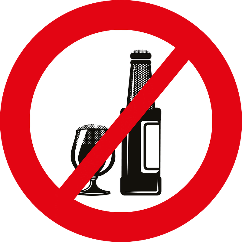 No alcoholic drinks
