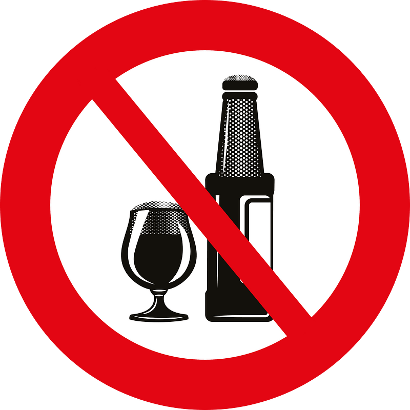 No alcoholic drinks