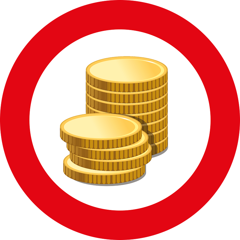 No coins accepted sign