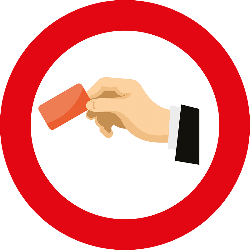 No credit cards sign