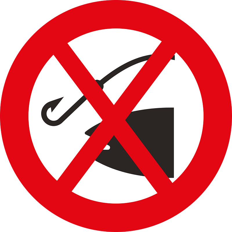 No fishing signs