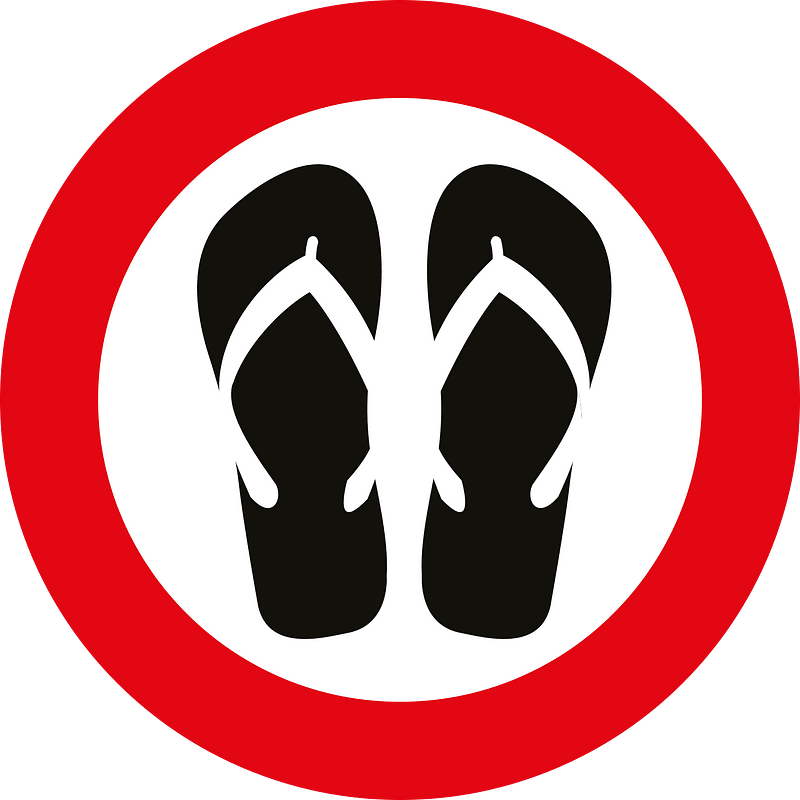 No flip flops