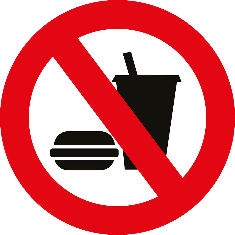 No food drink sign