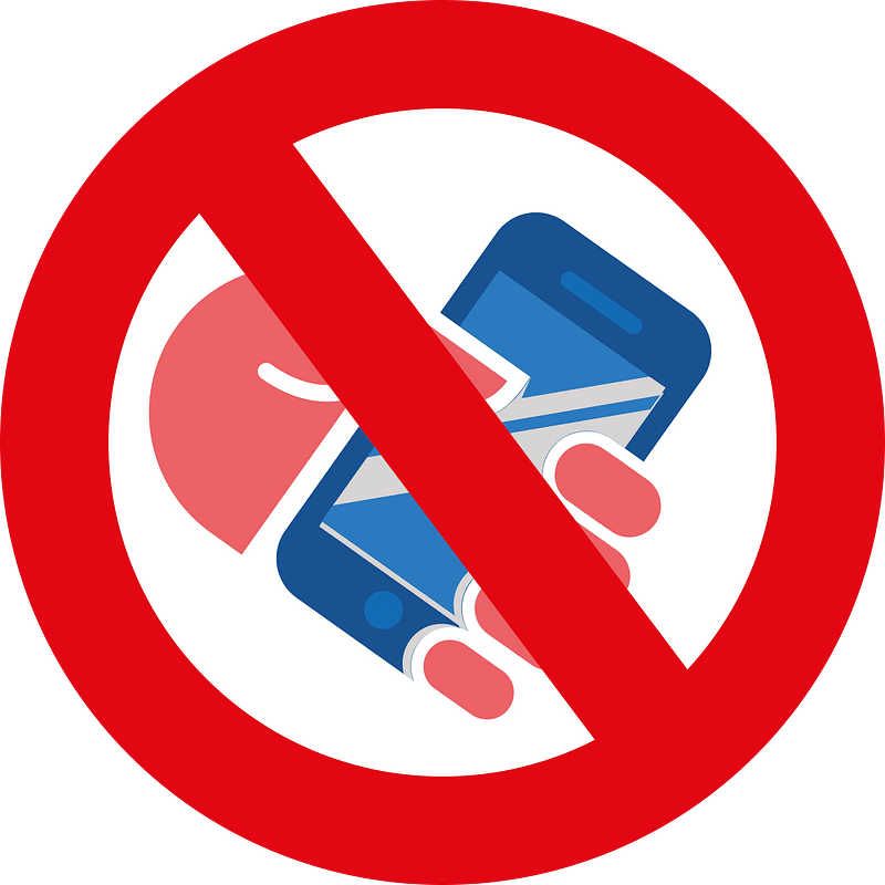 No mobile phones sign ext