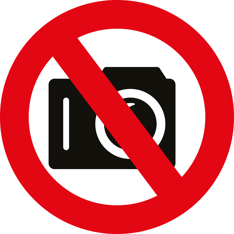 No photos sign