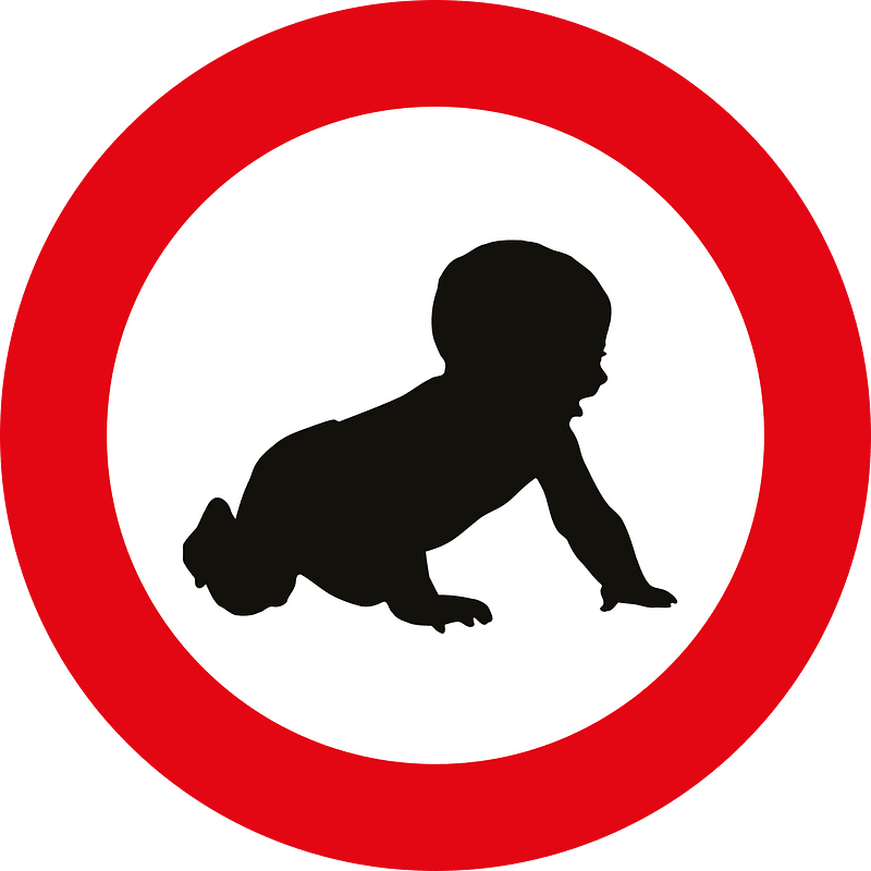 No toddlers sign