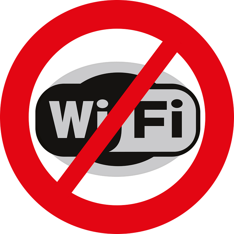 No wifi signs