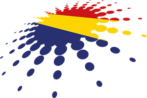Romanian flag halftone