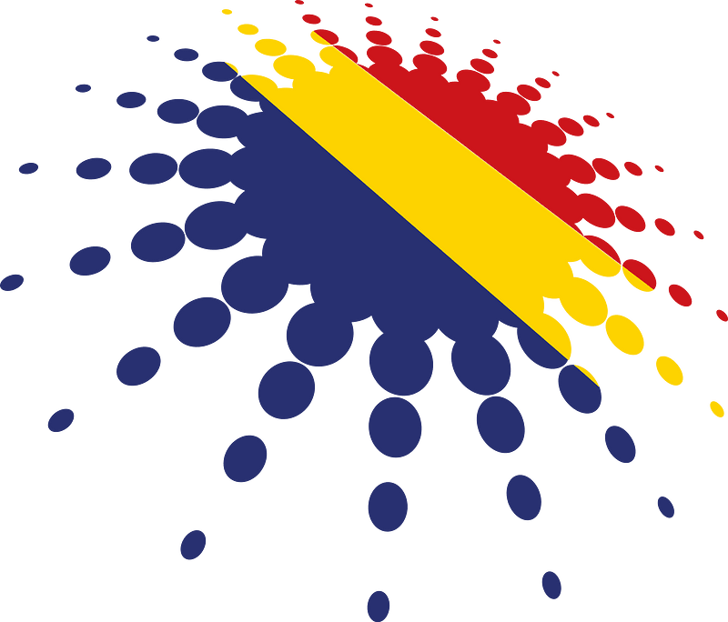 Romanian flag halftone