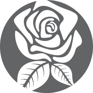 Rose logo silhouette